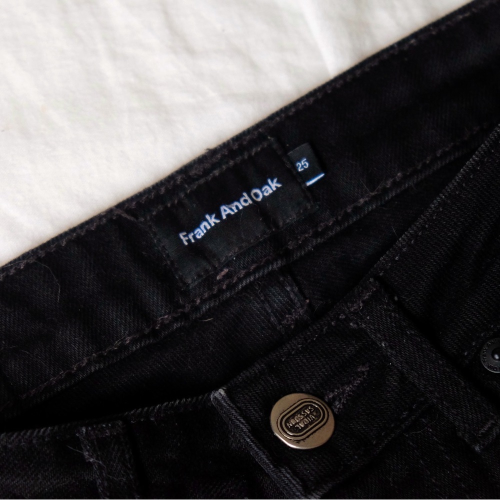 Frank & Oak Black Stevie Style Jeans Size 25